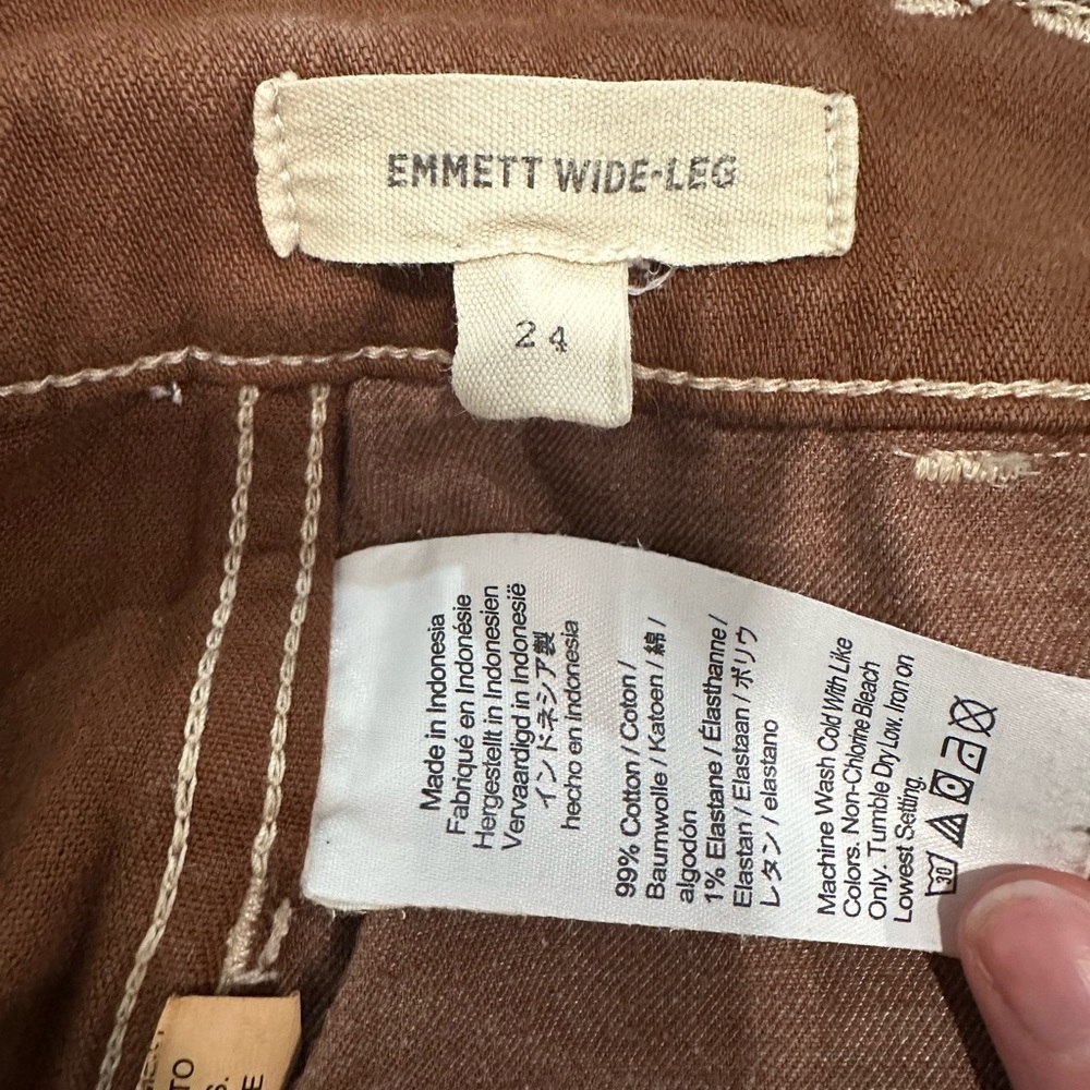 Madewell Chocolate Brown Trousers Emmett wide leg - Picture 7 of 7
